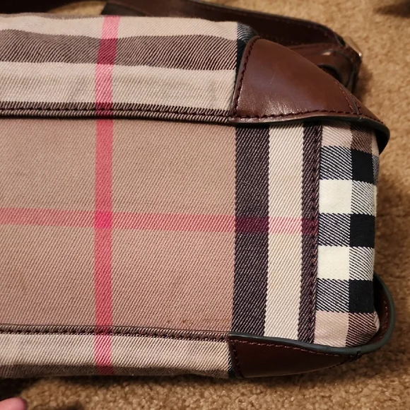 Burberry Bridle Dutton House Check Canvas and Leather Hobo - Picture 11 of 16